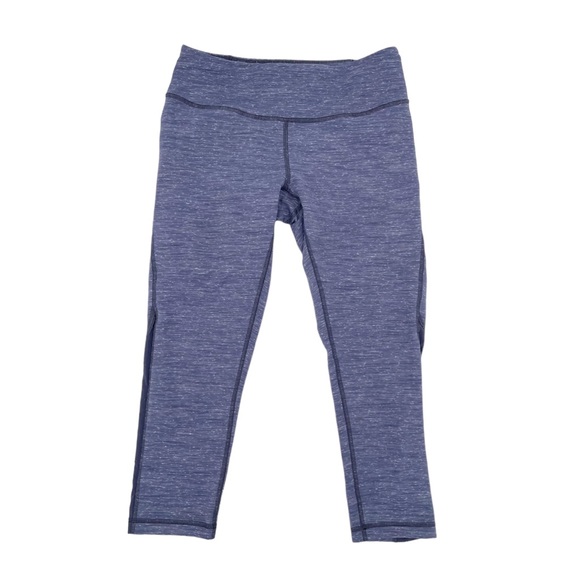 Zella Pants - Zella Mesh Insert Capri Leggings Heathered Steel Blue Yoga Women's Size Small